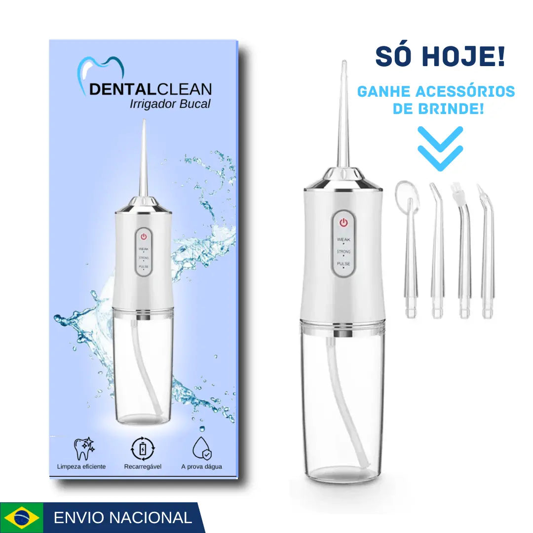 Irrigador Bucal Limpeza Completa DentalClean® + BRINDE SÓ HOJE!