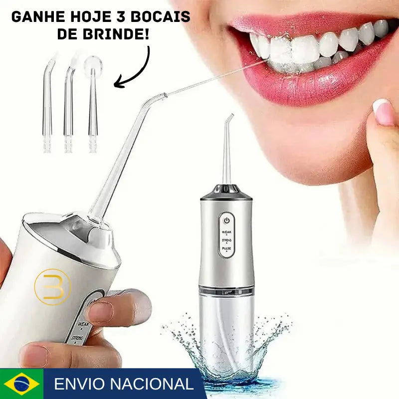 Irrigador Bucal Limpeza Completa DentalClean® + BRINDE SÓ HOJE!