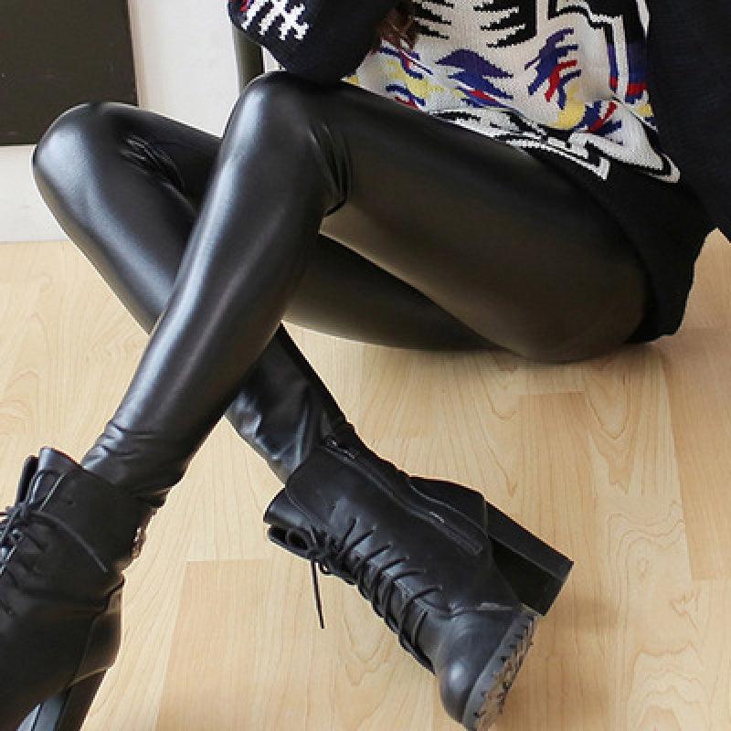 Calça Charleisure™ - Legging Cintura Alta em Couro Sintético